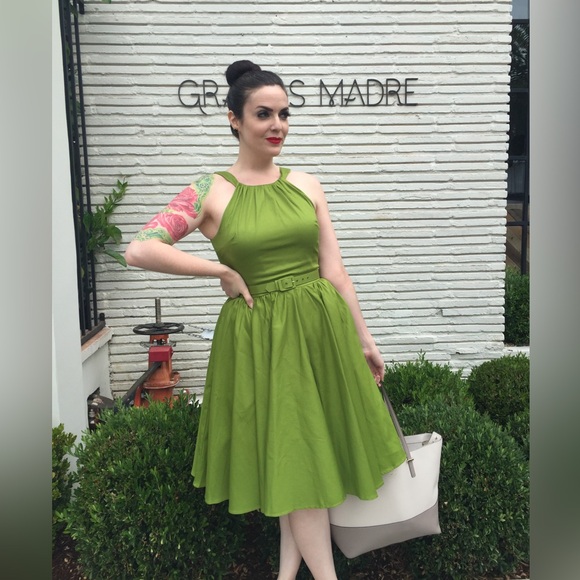 Pinup Girl Clothing Harley dress in Hotel print size Large - Picture 2 of 4